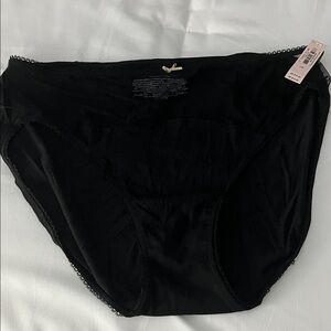 Victoria's Secret Black Lace Trim Panties